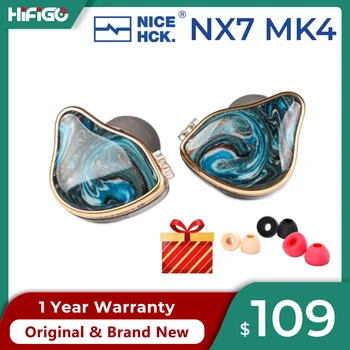 NiceHCK NX7 MK4 In-ear Ausinės 4BA + 2DD + PZT Hibridiniai Vairuotojai Iavs HIFI Šeimyna Ausinių su 0.78 mm 2Pin Kabelis Iavs | Galileo. Nuotrauka