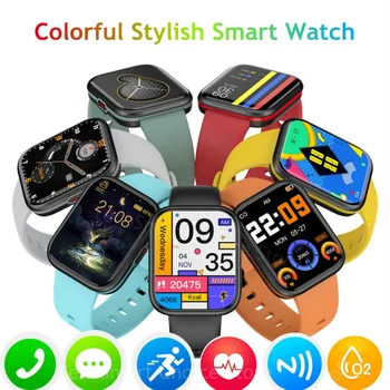 2023 Naujas Stilingas Smart Watch Vyrai Moterys 1.91 colių HD Ekraną, NFC IP68 Vandeniui Fitness Tracker BT Skambučio 113 Sporto Smartwatch Nuotrauka