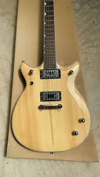 gamyklos užsakymą naujų G6128T\G6134T Natūralaus medžio spalvos elektrinė gitara nekilnojamojo nuotraukos sandėlyje 2023 Nuotrauka