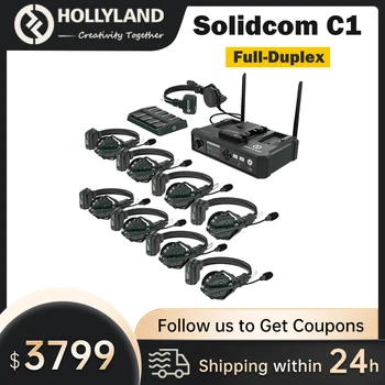 Hollyland Solidcom C1 Belaidžio Ryšio Sistemos 1000ft Range Communication laisvų Rankų įranga TV Filmo Gamybos Drone Filmavimo Komanda Nuotrauka