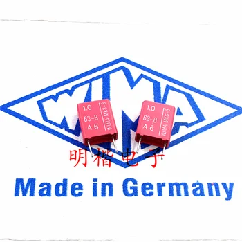 Nemokamas Pristatymas 10vnt/30pcs WIMA Vokietija kondensatorius MKS3 63V 1UF 1.0 UF 63V 105 P=7,5 mm Nuotrauka