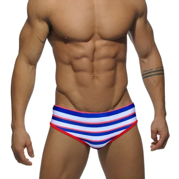 WK101 juostele seksualus mažas juosmens vyrų maudymosi kostiumėliai, naujas vasaros stora vyrų paplūdimio šortai bikini plaukti trumpikės skrynios vyrų plaukimo maudymosi Nuotrauka