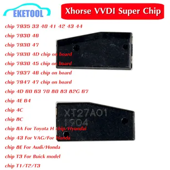 Xhorse VVDI Super Chip Atsakiklis XT27 Rakto Kopija Klonas ID46/40/43/4D/8C/8A/T3 /47/41/42/45/ID46 už VVDI2 VVDI pagrindinė Priemonė, 10vnt Nuotrauka