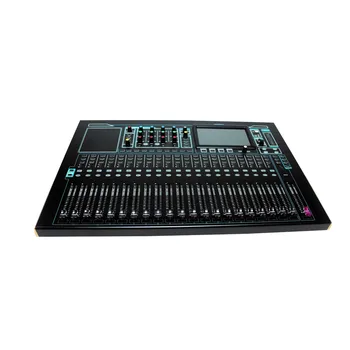 24 kanalo professional audio mixer skaitmeninis konsolės 100mm fader DB-24DL 16 kanalų MIC;2group stereo;1 grupė grįžti;MP3 SD Nuotrauka