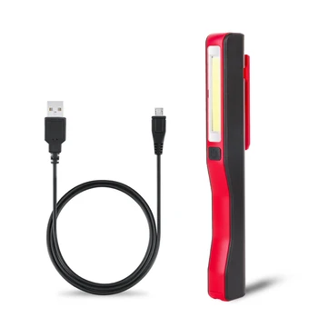 Mini USB Įkraunamas LED Žibintuvėlis COB LED Darbo Lempa, Kempingas Fakelas Tikrinimo Šviesos Lempos magnetas Vertus Degiklį integruota Baterija Nuotrauka
