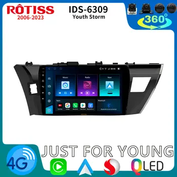 Rotiss Qualcomm 8Core Android Automobilio Multimedijos Toyota Corolla 11 E170 Auris 2012 - 2016 AutoRadio CarPlay Stereo 4G WIFI GPS Nuotrauka