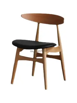 Šiaurės Japonijos dizaino medžio masyvo Hansen kėdė mažas butas valgomojo kėdė kavos kambarį viešbutyje homestay šiuolaikinės atgal kėdė Nuotrauka