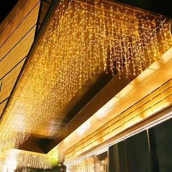 5M Kalėdų Šviesos Lauko Kritimas atitinkamai 0,4-0,6 m, LED Girliandą Užuolaidų Varveklis Styginių šviesos Sodas Pastoge Vestuves Apdailos 110V, 220V Nuotrauka