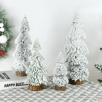 Mini Kalėdų Eglutės Dirbtinės Baltos Spalvos Mažų Kedro, Pušies Naujųjų Metų Dekoracija Durų Sienos Ornamentas 