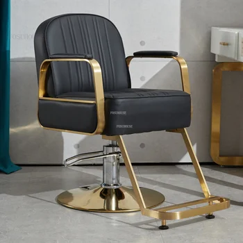 Kėlimo Barber Kėdės Prabangus Kirpyklos Kėdės Grožio Salonas Pasukama Kėdė Šiuolaikinio Salon Baldai, Lyginimo Skutimosi Kėdė Nuotrauka