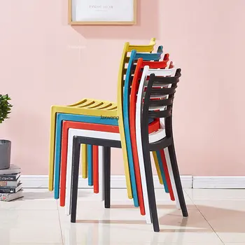 Šiaurės Plastiko Valgomojo Kėdės, Virtuvės Baldai Paprasta Atlošas Dizainerio Kėdė Šiuolaikinės Kūrybos Kėdės, Valgomojo Baldai GM Nuotrauka