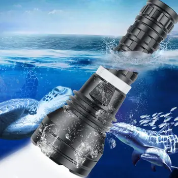 Povandeninis Žibintuvėlis Nešiojamų Nardymo Žibintų IPX8 Vandeniui Profesionalių Nardymo Šviesos Nuotrauka