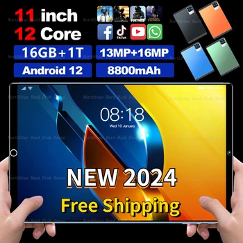 Globalaus Versija Originalus Tablet Pc S29 11 Colių Android 12 16GB 1T Deka Core 