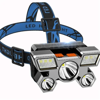 Žibintuvėlis Žibintai Akiratyje 5 LED Super Bright Vandeniui USB Įkroviklis 90 Laipsnių Reguliuojamas pagal Lauko Kempingas, Žygiai Dviračiais Nuotrauka