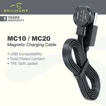 Skilhunt MC10 / MC20 USB Magnetinio Įkrovimo Kabelį, paauksuoti Kontaktai, Tinka daugeliui Fotoblykstės Nuotrauka