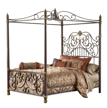 Kaustytomis geležies lova Europos Princesė Lova, viengulė lova, dvigulė lova Nuotrauka
