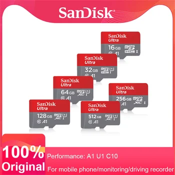 100% Originalios Sandisk Ultra Micro SD Kortelė 32GB 64GB 128GB 256 GB 512 GB 1 TB Didelės Spartos A1 C10 