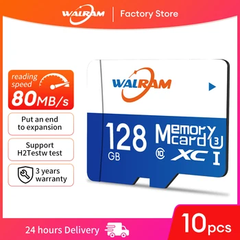 WALRAM Micro sd kortelę 64GB Atminties Kortele High Speed Mini SD Kortele 16GB 32GB 128GB 256 GB TF Flash Kortelės priežiūros camer Nuotrauka