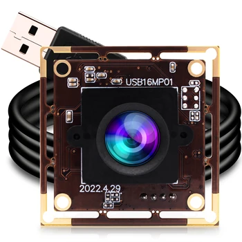 ELP 16MP Ultra HD IMX298 Jutiklis 4656x 3496 Jokio Iškraipymo Lęšį USB Kameros Modulis Pramonės Nustatymo Nuotrauka