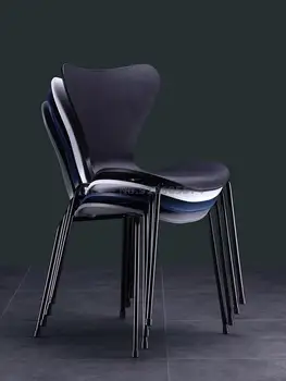 Nordic Light Luxury Valgomojo Kėdės, stalai Kėdės Sidabro Aukso Kojos Paroda 4s Parduotuvė Išmatose Priėmimo Derybų Biuro Kėdė Nuotrauka