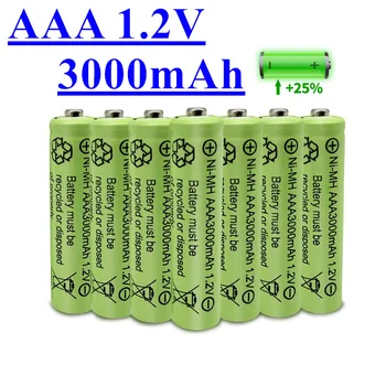 2023 lote 1,2 V 3000 mAh NI-MH AAA Pre-cargado bateras recargables NI-MH recargable AAA batera para juguetes micrfono de la cmara Nuotrauka