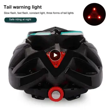Ultralight Dviračio Šalmas Su Galiniais LED Galinis Žibintas Kalnų Keliais Dviračiu Saugos Anti-susidūrimo Bžūp Sporto įranga Šalmas Nuotrauka