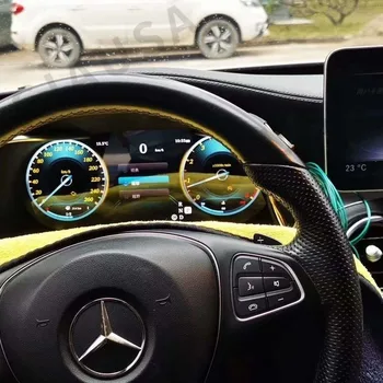 Automobilių LCD Skaitmeninio Klasterio Virtualus Kabinos SpeedMeter Brūkšnys Benz C Klasė W205 2015 2016 2017 2018 Ekranas Prietaisų Skydelyje Vienetas Nuotrauka