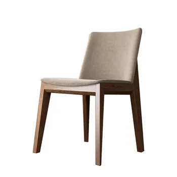 Šiaurės masyvo, medžio pelenai namų valgomojo kėdės, Modernaus minimalistinio prabangaus audinio kavinė kėdės Kūrybinio laisvalaikio derybų kėdės Nuotrauka