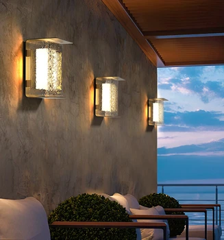 Sienos žibintas atsparus vandeniui villa durų lempos kiemo sienos lempa, sodas, terasa sienos lempos, modernus ir paprasta Nuotrauka