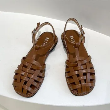 Didelio dydžio dizaino prasme nišą Romos batai butas batai prancūzijos šviesą sandalai moterims vasarą ne dėvėti Mary Jane bateliai C441 Nuotrauka