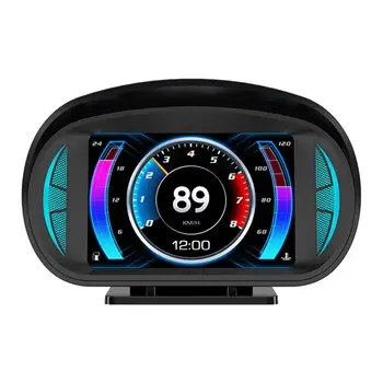 Automobilių HUD Head up Display Daugiafunkcinis OBD/GPS Daviklis Universal Plug and Play greičio Viršijimo Signalas RPM Aplinkos Šviesos Nuotrauka