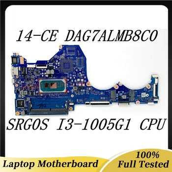 Mainboard DAG7ALMB8C0 HP Pavilion 14-CE Nešiojamas Plokštė G7AL-2G SRG0S I3-1005G1 CPU 100% Visiškai Išbandyta, veikia Gerai Nuotrauka