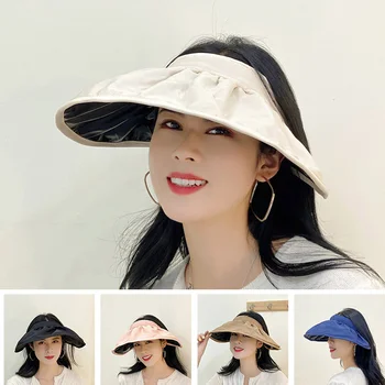 Shell skrybėlę vaikų korėjos versija saulės Kibiro kepurę universalus kaukė tuščias top hat naujas apsaugos nuo saulės, skrybėlę Nuotrauka
