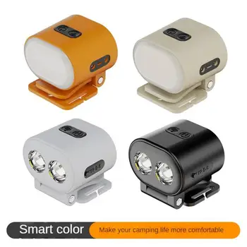 Indukcijos Naktį Žvejybos Šviesos Žibintų USB Įkrovimo Bžūp Įrašą Šviesos diodų (LED Dangtelis, Šviesos, atsparus Vandeniui Skrybėlę Šviesos Lauko Pelninga Lempos Nuotrauka