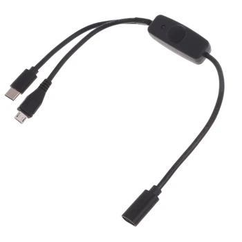 Multi 2-in-1 USB C Ilgas Laidas Krovimo Laidas Kelis Uostus Įkrovimo Kabelį, Tipas C Jungtis, skirta mobiliųjų telefonų Nuotrauka