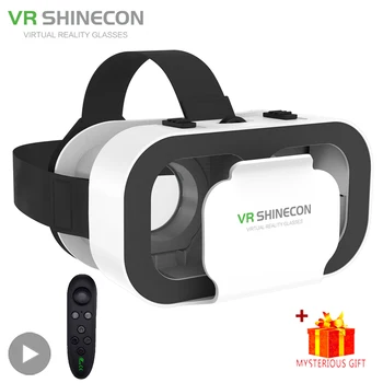 Shinecon 3D VR Virtualios Realybės Akiniai Viar Akiniai laisvų Rankų Prietaisų, Išmaniųjų Šalmas Lęšiai, Skirti mobilusis Telefonas, Mobile Smartphone Žiūrovas Nuotrauka