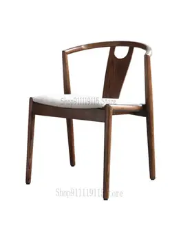 Japonų Dizaineris Valgomojo Kėdė Šiaurės Medžio Masyvo Kėdė Ženklo Atgal Laisvalaikio Kėdė Naujas Kinų Stiliaus Kėdė Nuotrauka