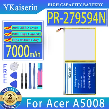 YKaiserin 7000mAh Bateriją PR-279594N PR279594N Acer Iconia 10 Iconia10 A3-A40 A5008 One10 One10 B3-A20 B3-A30 Nuotrauka