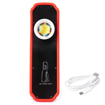 USB Įkrovimo LED Darbo Šviesos Magnetinis Žibintų Girliandos Kablys Lempos, Lauko Kempingas 60w Nešiojamą Žibintuvėlį, Fakelą Nuotrauka