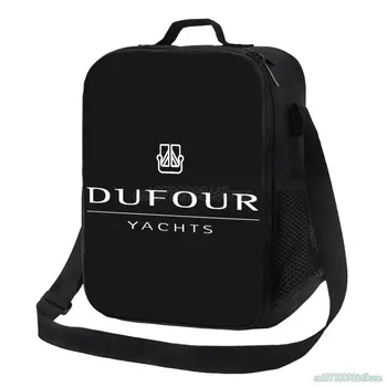 Dufour Jachtos Logotipas Spausdinti Izoliuoti Pietūs Maišą Daugkartinio naudojimo Nešiojamų Aušintuvas Nešti Maišą su Reguliuojamu Peties Diržas, skirtas 