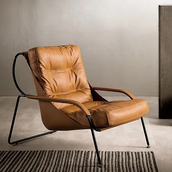 Šiaurės Dizaineris Kambarį Kėdė Vieną Recliner Sofos Odinės Kėdės Laisvalaikio Prabanga Tingus Cadeira Žaidėjus Gyvenimo Kambario Baldai Nuotrauka