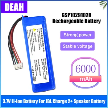 3.7 V 6000mAh GSP1029102R P763098 Li-Ion Baterija JBL Charge2 Plius Charge3 2015 Versija Garsiakalbis Ličio Batteria Nuotrauka