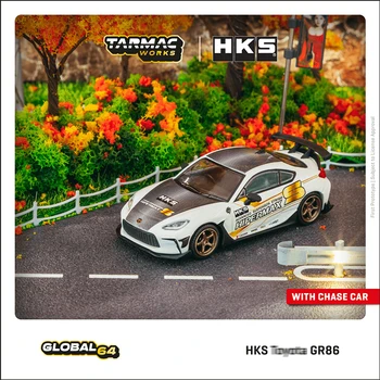 TW Akcijų 1:64 GR86 HKS HIPERMAX Diecast Diorama Automobilio Modelio Surinkimo Miniatiūriniai Carros Žaislai, Bitumas Darbai Nuotrauka