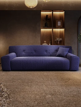 Italijos audinys sofa, moderni ir paprasta Šiaurės kambarį baldai, tiesiai eilės tris asmuo sofa Nuotrauka