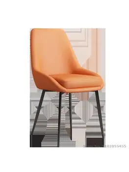 Valgomojo kėdė namų Šiaurės šalių šiuolaikinio minimalistinio kėdės nugaros geležies šviesos prabanga derybų restoranas valgomojo stalas, kėdės makiažo kėdė Nuotrauka
