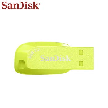 SanDisk USB 3.2 Gen1 CZ410 USB drive 64GB 128GB 32GB Geltonas Pendrive Bule USB Flash Drive KOMPIUTERIUI 100% Originalus Mados Nuotrauka