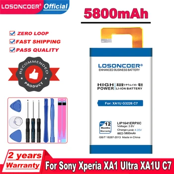 LOSONCOER 5800mAh LIP1641ERPXC Baterija Sony XA1 Ultra XA1U C7 G3226 Baterija G3221 G3212 G3223 +Nemokamas įrankiai Nuotrauka