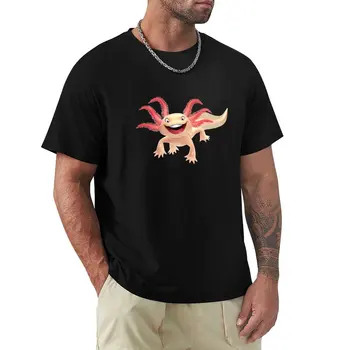 Axalotl - Ambystoma mexicanum - Meksikos pėsčiomis žuvų - Aksolotlis T-Shirt didingas, marškinėliai, vyriški t-shirt Nuotrauka