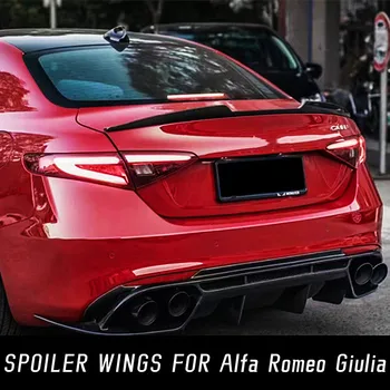 Dėl 2017 18 19 20 21 22 Alfa Romeo Giulia Anglies Skaiduls Galiniai Kamieno Dangčio Įkrovos Ducktail Lūpų Spoileris Sparnus Tuning Aksesuarai Dalis Nuotrauka