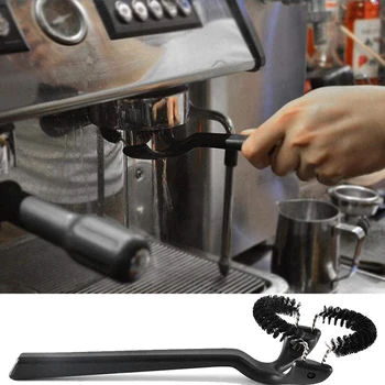 51mm/58mm Kavos Aparatas Brush Cleaner Kavos virimo aparatas Espresso Grupės Vadovas Valymo Apvalūs Šepečiai Barista Šlifuoklis Valymo Dalykėlių Nuotrauka